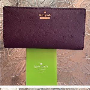 Kate Spade Deep Plum Cameron Street Stacy Wallet